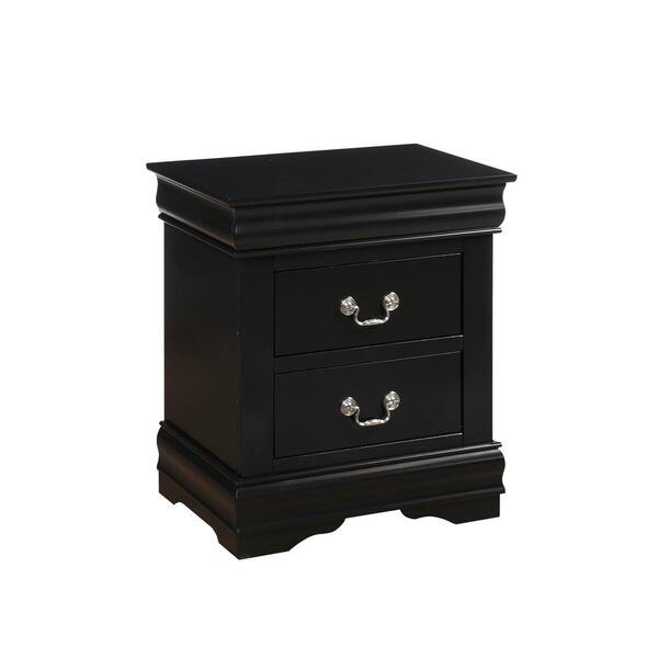 black traditional nightstand