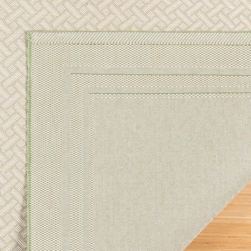 Palm/Sand 6' x 9' Synthetic Flat Woven Reversible Rug