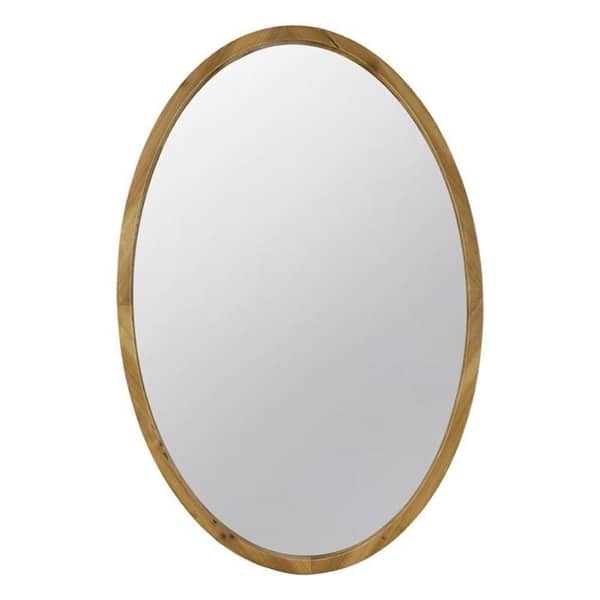 HomeRoots 23.6 in. W x 35.4 in. H Wood Gold Vanity Mirror
