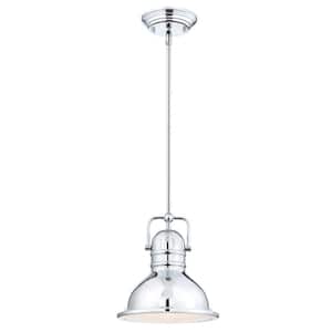 10.63-Inch Chrome with 9W LED Westinghouse 63085A Boswell One-Light LED Indoor Mini Pendant with Frosted Prismatic Lens 