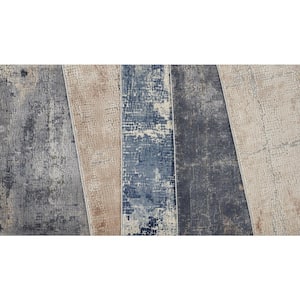 9 in. x 9 in. Pattern Carpet Sample - Frenzy - Color Slate