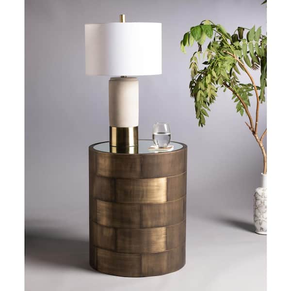 SAFAVIEH Florencia 18 in. Clear Round Glass End Table