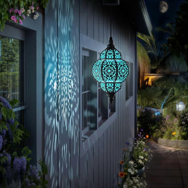FAWEY TRED INC Outdoor Decor, Moroccan Hanging Solar Lights 2 Pack