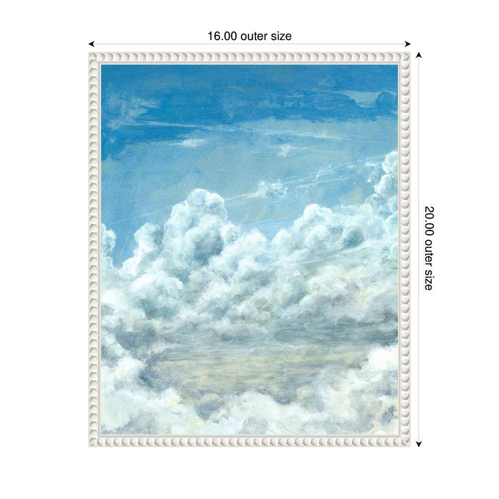 Cloud Bank II White Framed Canvas Wall Art 16" x 20"