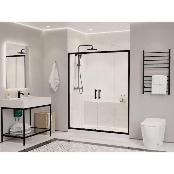 ANZZI Romance Series 59 to 60 in. x 70 in. H Sliding Framed Shower