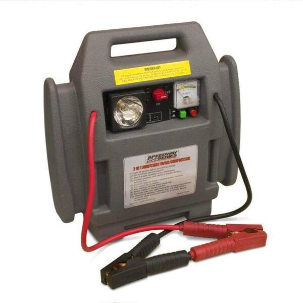 SPEEDWAY Emergency Car Jumpstart and Compressor with Rechargeable Battery-DISCONTINUED