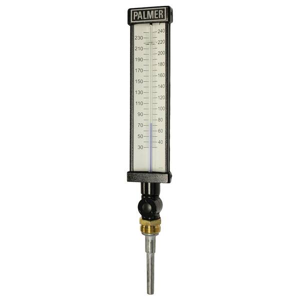 Palmer Instruments 9 in. Scale Aluminum Industrial Thermometer (30 to 240 Degree F)