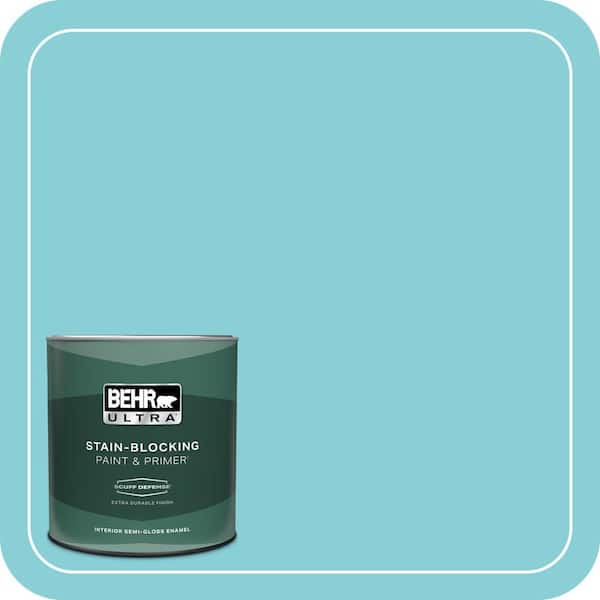 BEHR ULTRA 1 qt. Home Decorators Collection #HDC-MD-14 Sky Watch Extra Durable Semi-Gloss Enamel Interior Paint & Primer