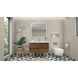 Bohemia 42 in. W Bath Vanity in Rosewood with Reinforced Acrylic Vanity Top in White with White Basin