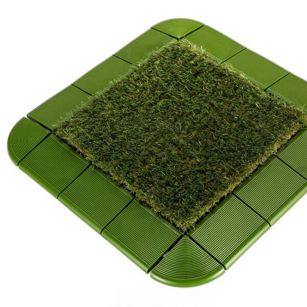 Courtyard Casual PVC Deck Tile Edge Kit 3 in. W x 12 in. L Green with 20 Edge and 4 Corners