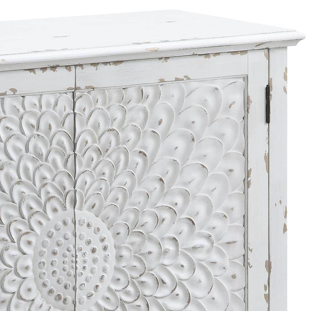 Antique White Daray Console Table with Bun Turned Legs