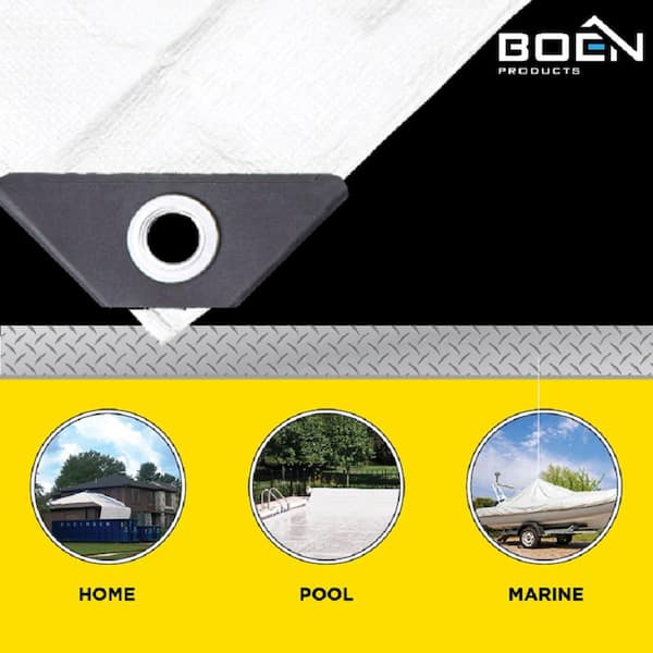Details about   White 8' x 20' Heavy Duty Tarp Cover Car Truck Canopy Boat ATV 