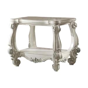 Versailles 31 in. Bone White Specialty Wood End Table