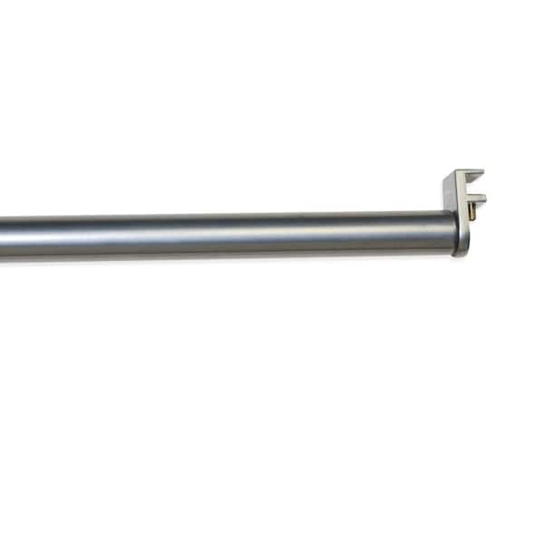 Versailles Home Fashions 25 in. - 45 in. Steel Single Double-Up Rod in Silver