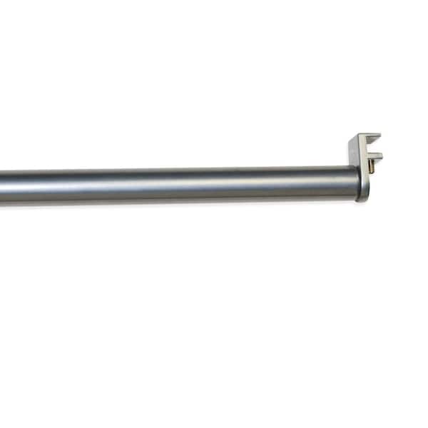 Versailles Home Fashions 42 in. - 78 in. Steel Single Double-Up Rod in Silver