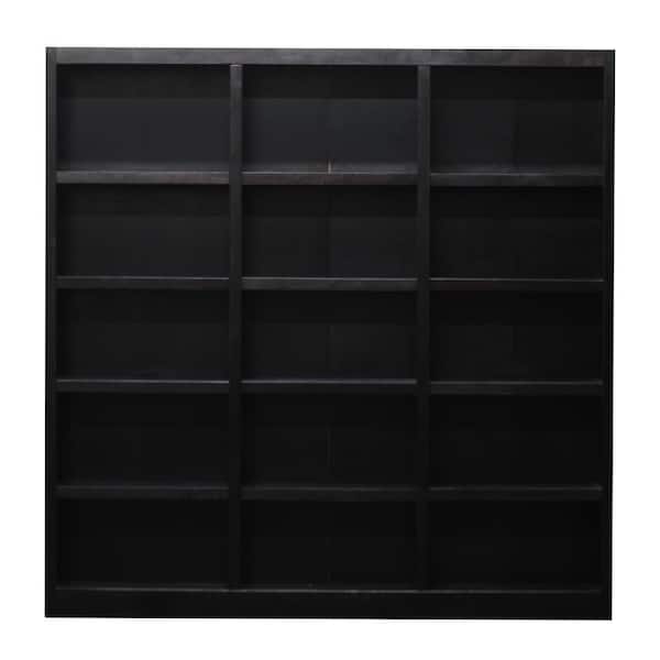 Concepts In Wood 72 in. Espresso Wood 15-shelf Standard Bookcase with Adjustable Shelves