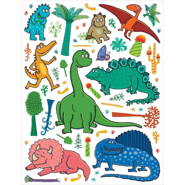 Spirit 25.5 in. x 33.5 in. Dinosaurs Wall Decal