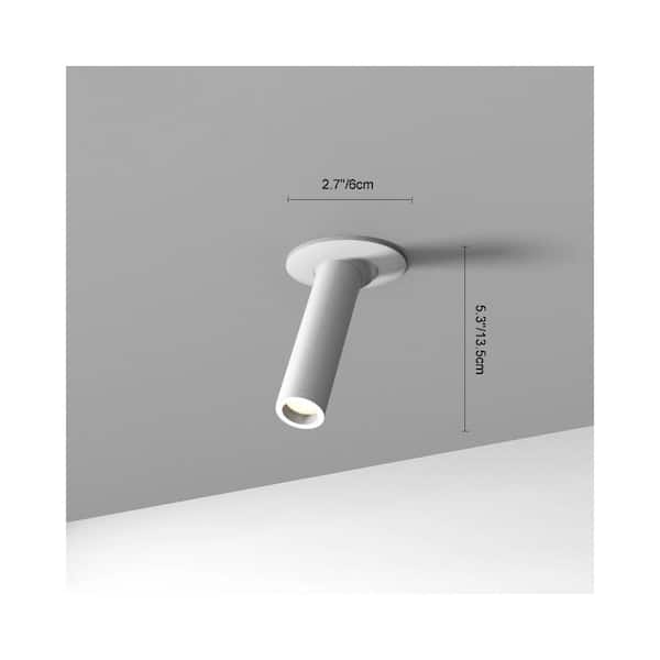 Matte White Integrated LED Fixed Track Gimbal Head (2-Pack)