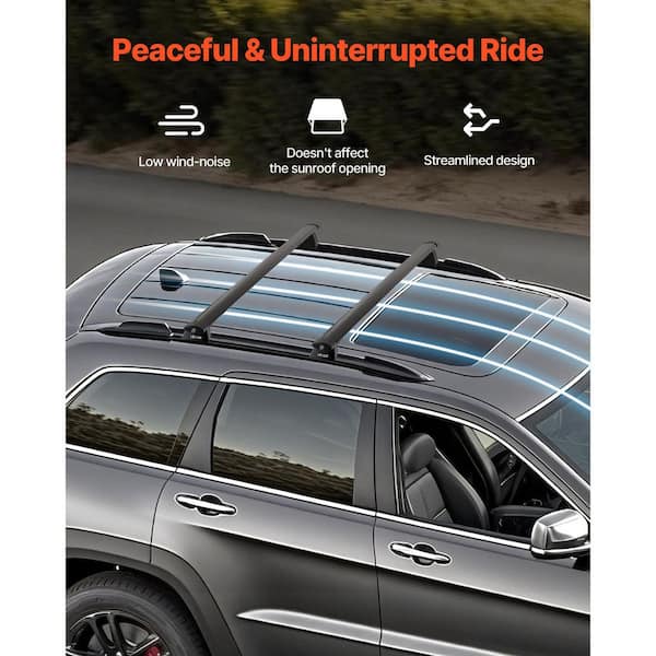 Roof Rack Cross Bars Compatible With Jeep Cherokee 2014-2024 Jeep Grand Cherokee L 2021-2024 &WL 2022-2024