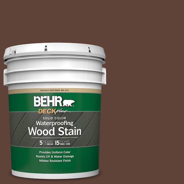 BEHR DECKplus 5 gal. #S-G-770 Wild Horse Solid Color Waterproofing Exterior Wood Stain
