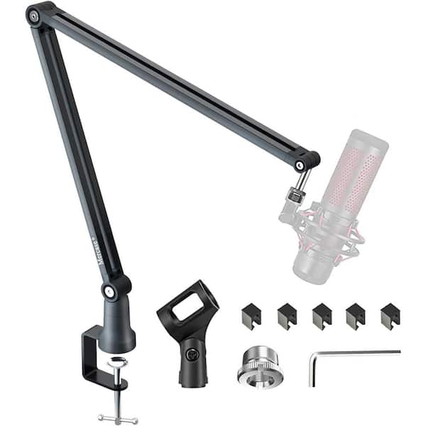 Etokfoks Adjustable Scissor Microphone Boom Arm Stand with Desk Mount ...