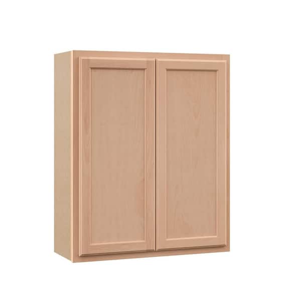 Recessed Panel 30 in. W x 12 in. D x 36 in. H Assembled Wall Kitchen Cabinet in Unfinished