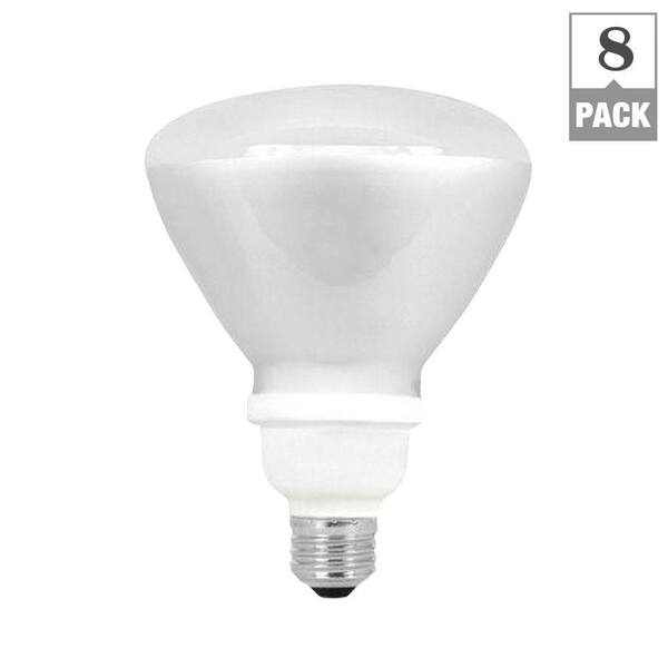 EcoSmart 75W Equivalent Soft White (2700K) R40 CFL Flood Light Bulb (8-Pack)