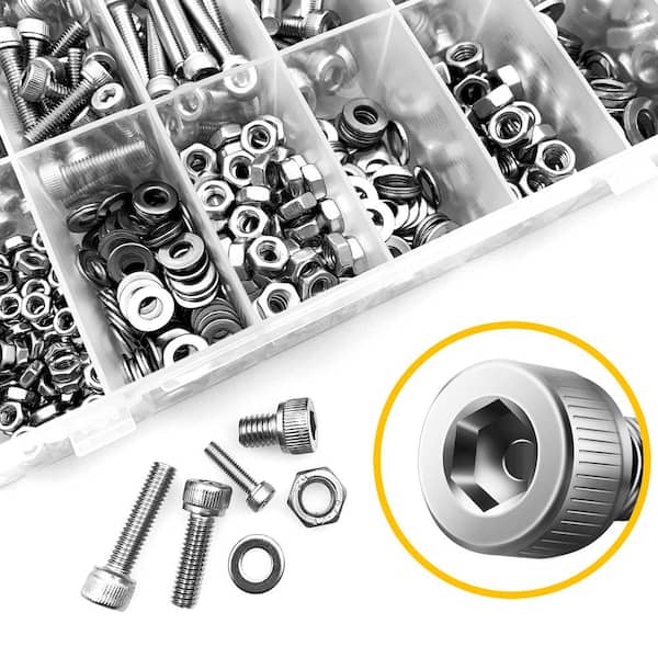 M3 M5 MXフラクション４本セット Amazon.com: 290pcs M3 Screws Assorment with Bolts, Nuts, Flat and