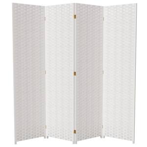 White Rctangular Divder RED LANTERN 5.5 ft. White 4-Panel Room Divider FB-DMND-WHT-4P - The ...