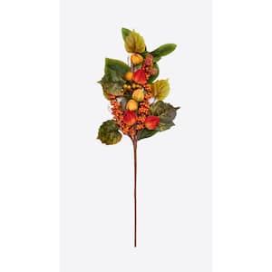 27 in. Fall Leaves and Lantern Spray (Set of 3)