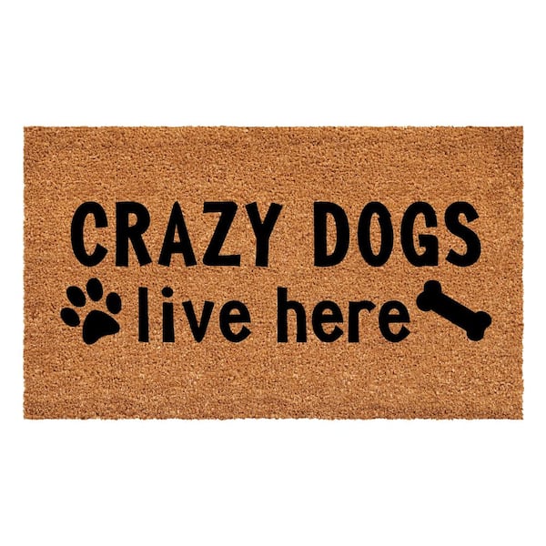 Calloway Mills Crazy Dogs Live Here Doormat, 24" x 36"