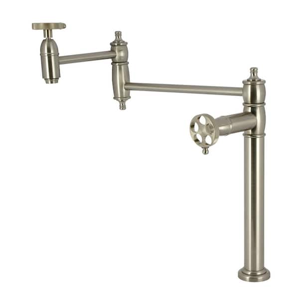 Wendell Deck Mount Pot Filler in Brushed Nickel