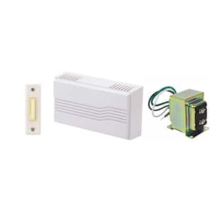 Hardwired Chime Kit with 16-Volt/30VA Transformer and Surface-Mount White Button