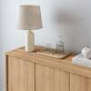 Prepac Finnley 61.5 in. Natural Oak Rectangle Engineered Wood Top Sideboard Cabinet Console TableCabinet with AdjustableShelves OCBG-2520-1