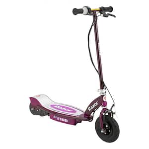 E100 and E125 Kids 24-Volt Electric Battery Powered Toy Scooters, Blue and Purple