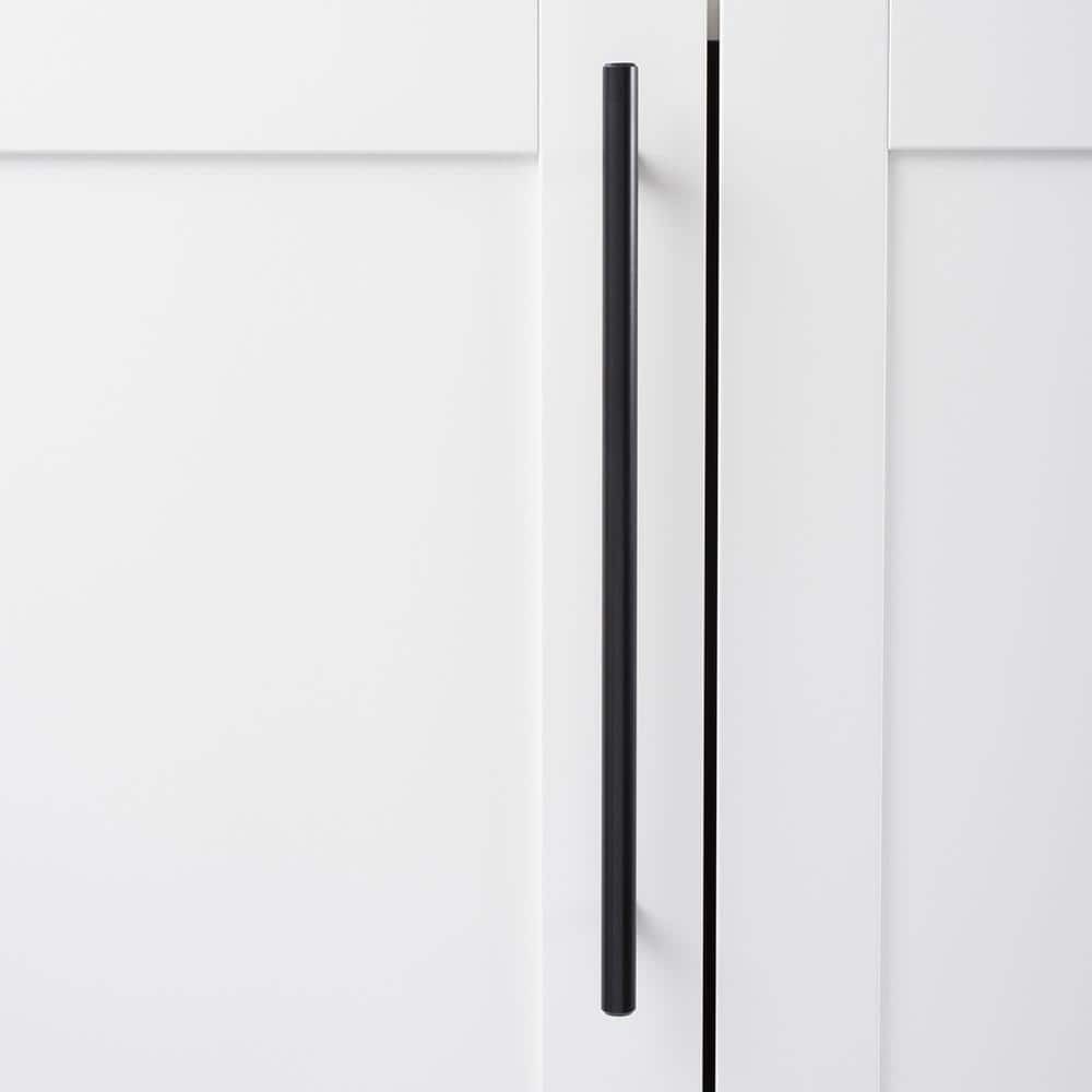 Matte Black Steel Bar Pulls with Mounting Hardware, 10-1/16" Center to Center