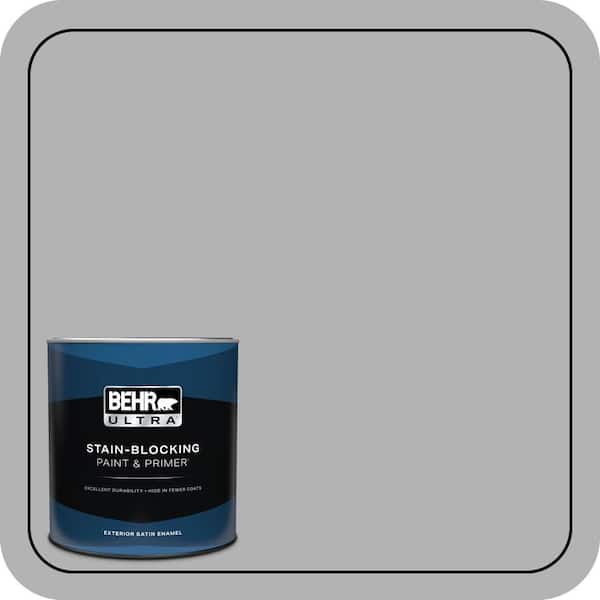 BEHR ULTRA 1 qt. #770E-3 Pewter Mug Satin Enamel Exterior Paint & Primer