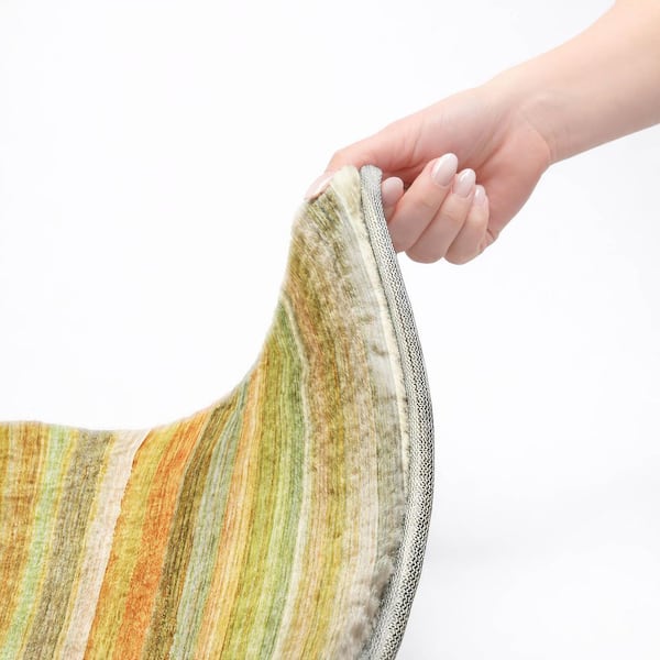 Dream Shag Premium Machine Washable Abstract ADS535 Aloe 10 ft. x 14 ft. Area Rug