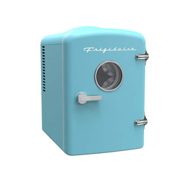 0.14 Cu. Ft. 6 Can Mini Retro Mini Refrigerator in blue