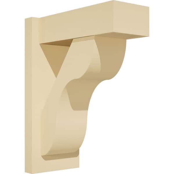 Ekena Millwork Carmel 7 in. W x 18 in. H x 14 in. D Signature Urethane Polyurethane Outlooker with Block Ends