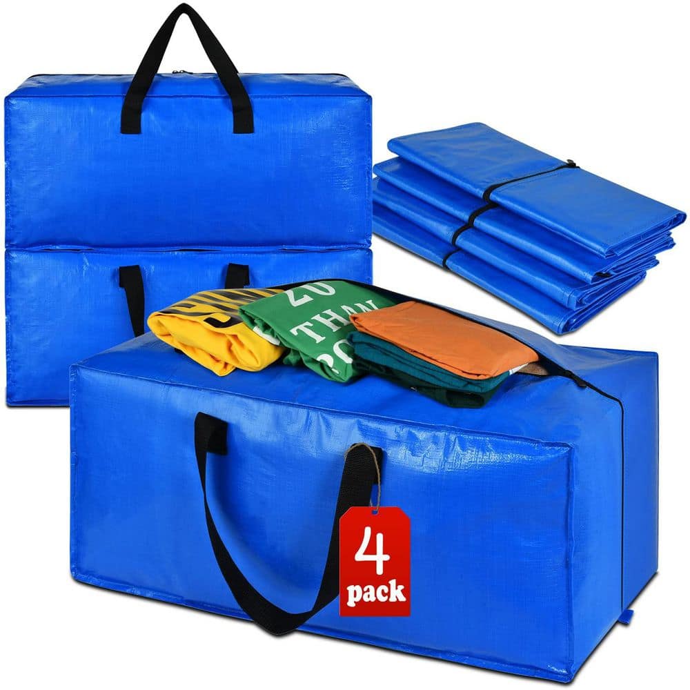 Anqtovp Blue Extra Large Heavy Duty Moving Bags with Zipper and ...