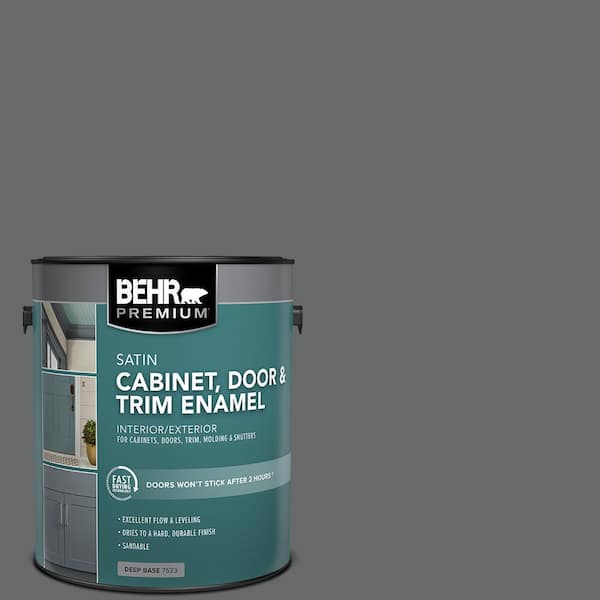 1 gal. #PPU26-02 Imperial Gray Satin Enamel Interior/Exterior Cabinet, Door & Trim Paint