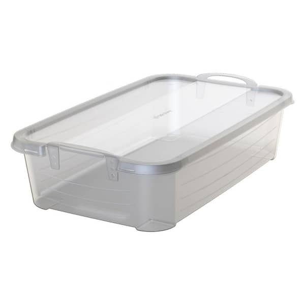 8 Pack 55 Quart Life Story Clear Stackable Closet Organization & Storage Box 
