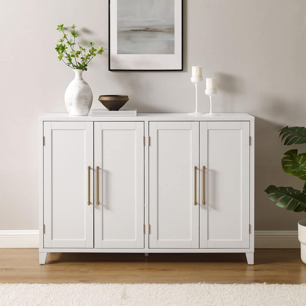 CROSLEY FURNITURE Roarke White MDF Buffet KF33050WH - The Home Depot