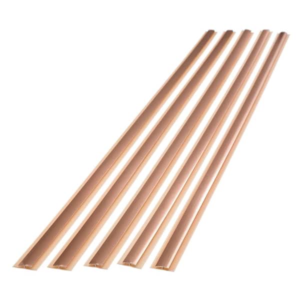 Polished Copper 47 in. Vinyl Divider Trim(5-Pack)