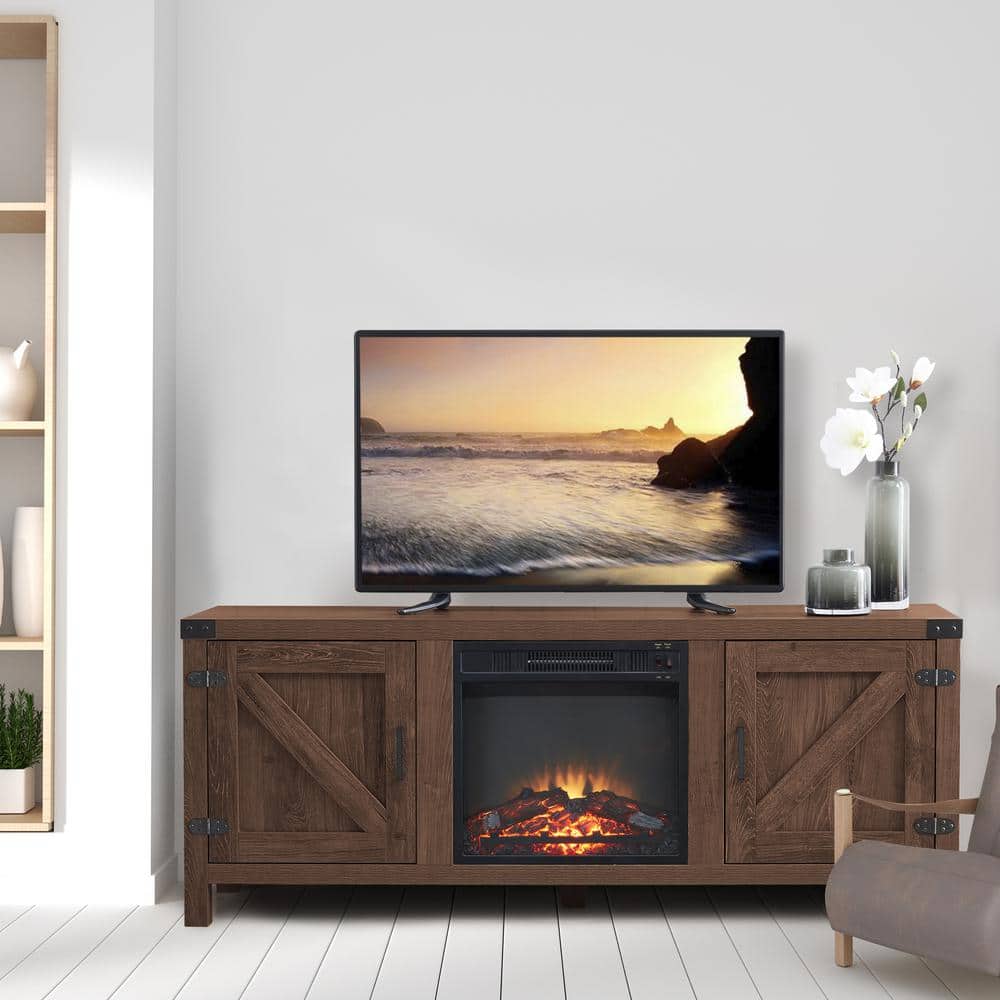 GOOD & GRACIOUS 60 in. TV Stand Sideboard with Electric