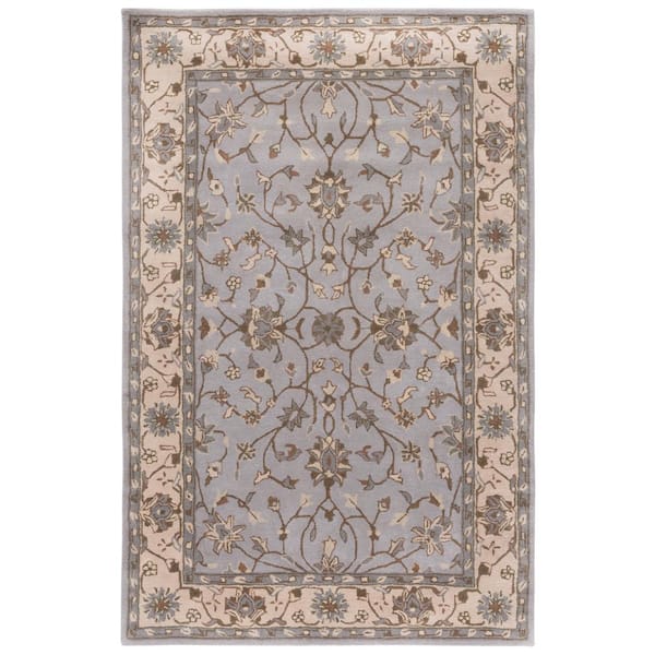 SAFAVIEH Heritage Beige/Gray 6 ft. x 9 ft. Border Area Rug