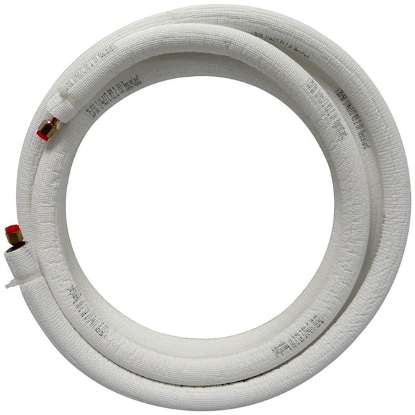 JMF 1/4 in. x 5/8 in. x 15 ft. Universal Piping Assembly for Ductless Mini Split with White Non-Tear Insulation