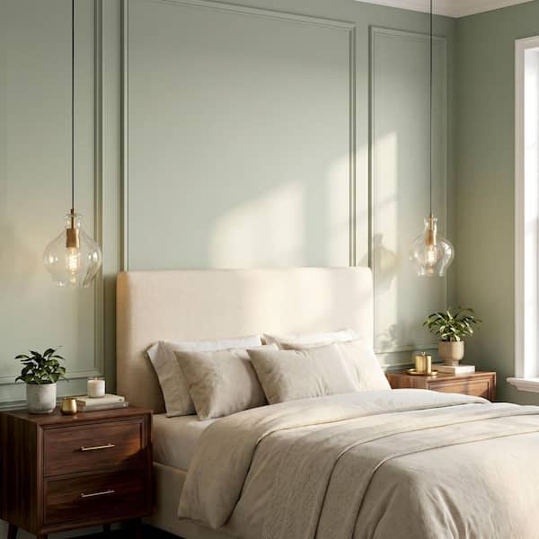 Transitional Bell Kitchen Island Pendant Light 1-Light Black and Brass Modern Pendant Light with Clear Glass Shade