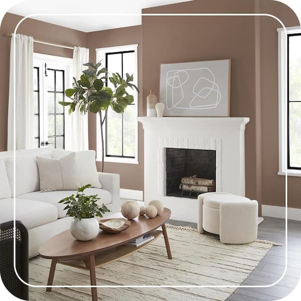 BEHR MARQUEE 1 qt. #N190-6 Nut Brown Matte Interior Paint & Primer